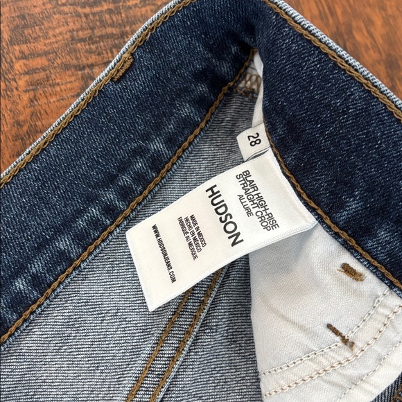 Hudson Blair High Rise Straight Crop Jeans 28 - Picture 6 of 7